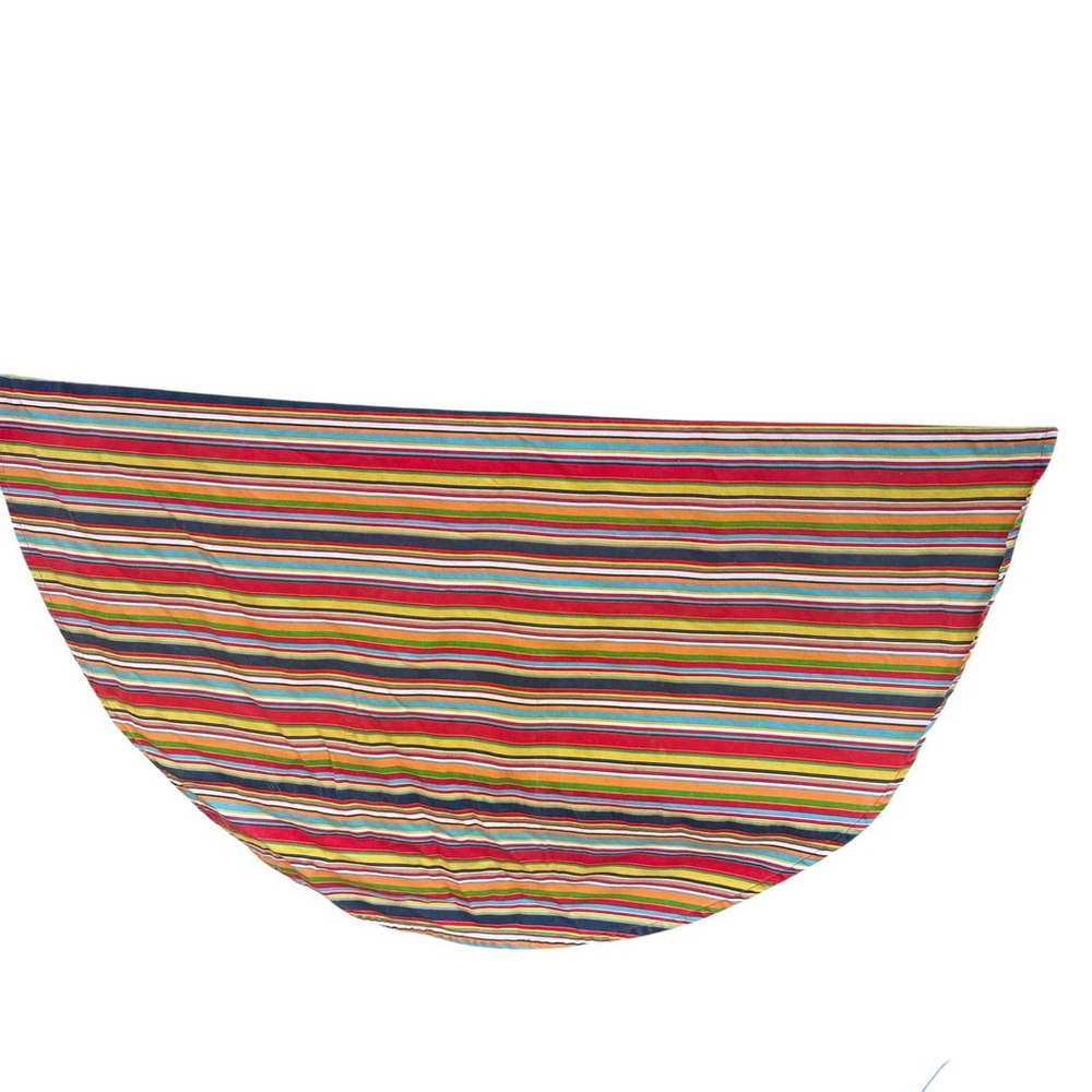 Fiesta Full Circle Tablecloth Striped Cotton 54” Wyndham Weavers India Round